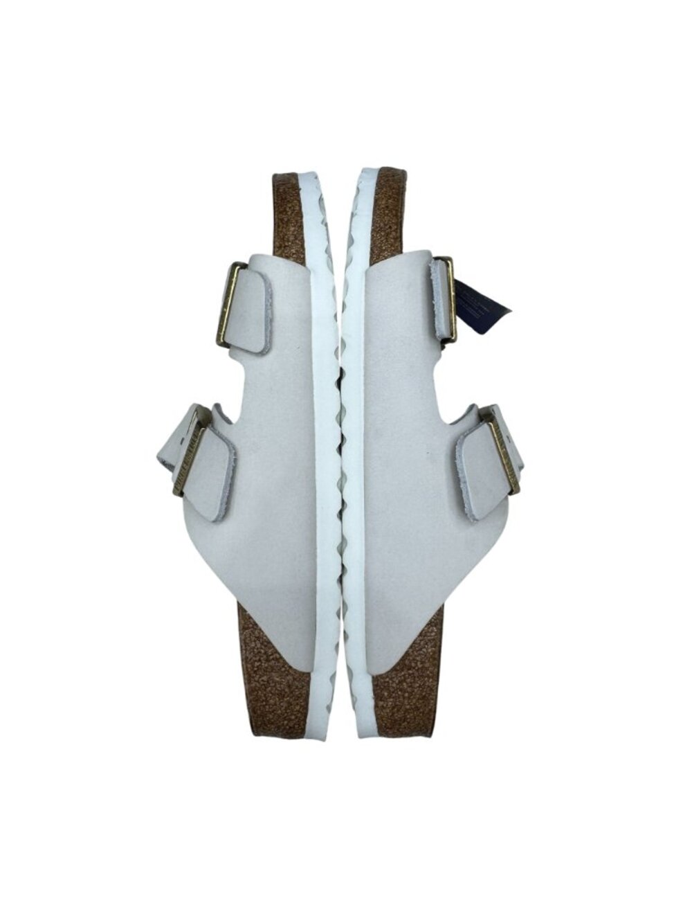 Birkenstock Arizona Birko-Flor Sandals Women's White Gold Buckle, Size 39 NWOB - Picture 7 of 9